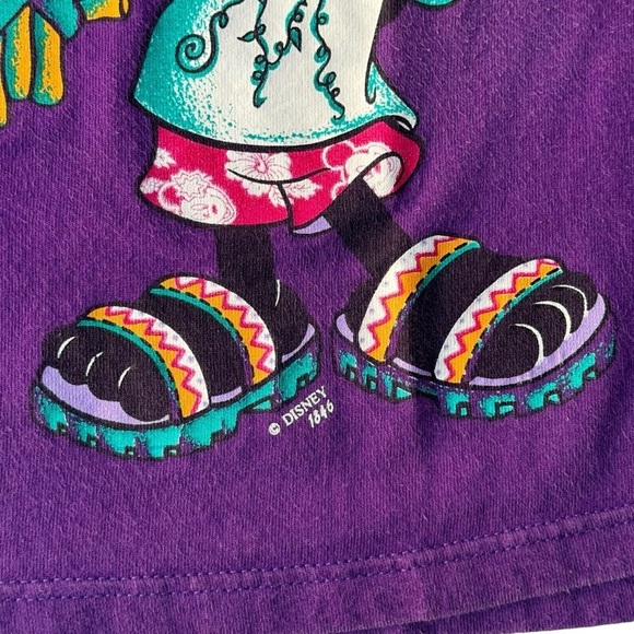 Vintage tropical Mickey Mouse crop top islander Minnie mouse retro shirt 80s 90s - Picture 11 of 16